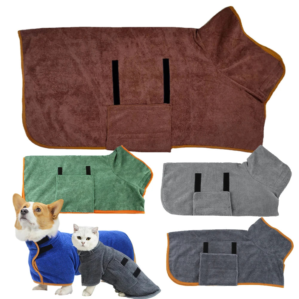 Pet Microfiber Bathrobe Towel