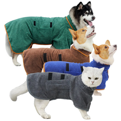 Pet Microfiber Bathrobe Towel