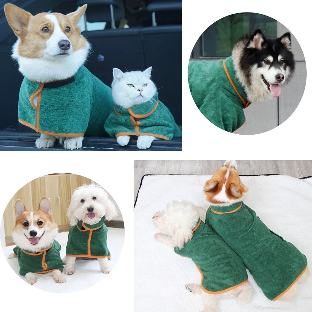 Pet Microfiber Bathrobe Towel
