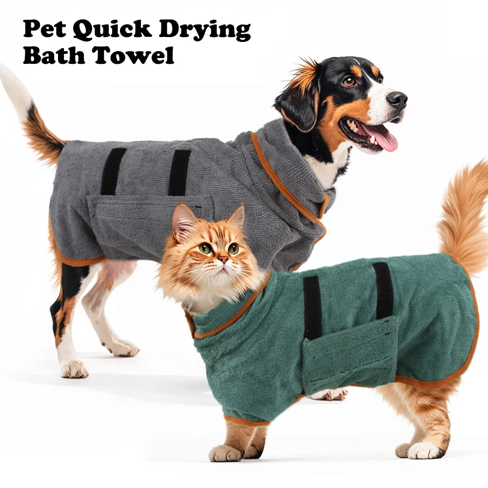 Pet Microfiber Bathrobe Towel