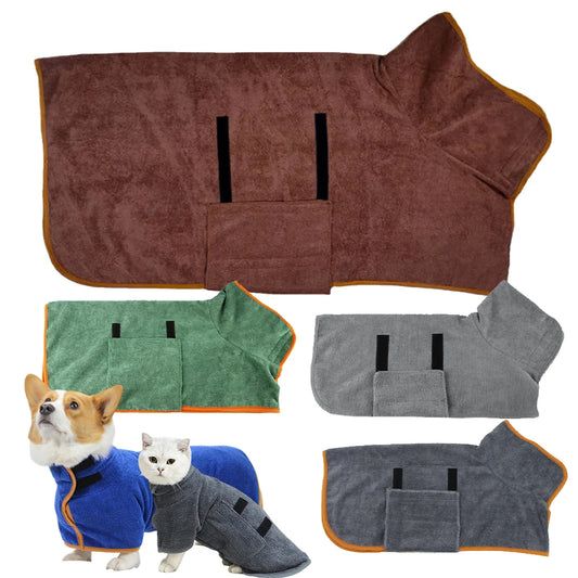 Pet Microfiber Bathrobe Towel
