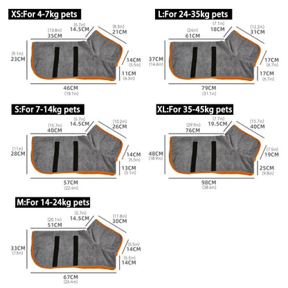 Pet Microfiber Bathrobe Towel